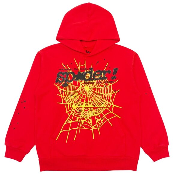 Sp5der P*NK V2 Hoodie Sweatshirt Red | Spider Worldwide - Picture 1 of 6